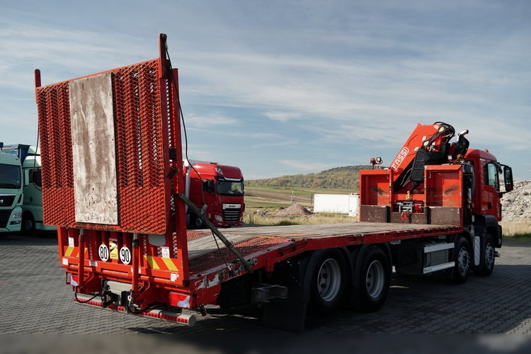 MAN TGS 35.360 / 8x2-4 / LAWETA + HDS FASSI  F240 / OŚ PODNOSZONA / 4 OSIOWY / NAJAZDY HYDRAULICZNE / WCIĄGARKA / POMOC DROGOWA zdjęcie 8