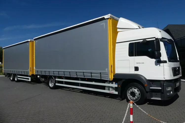 MAN TGM 18.340 / FIRANKA + WINDA / ZESTAW 38 EURO PALET / zdjęcie 10