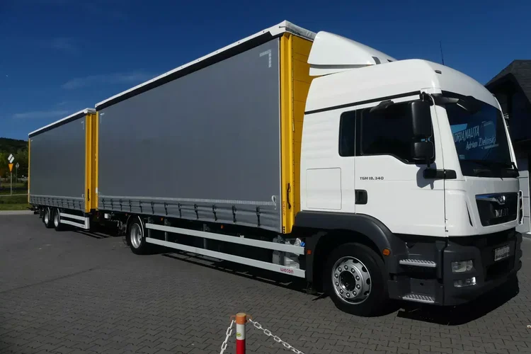 MAN TGM 18.340 / FIRANKA + WINDA / ZESTAW 38 EURO PALET / zdjęcie 11