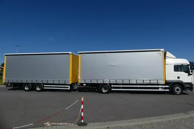 MAN TGM 18.340 / FIRANKA + WINDA / ZESTAW 38 EURO PALET / zdjęcie 9