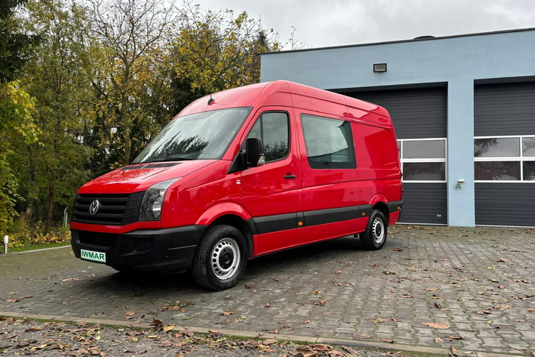 Volkswagen Crafter 2.0 140KM 2013 L2H2 6 osobowy Brygadówka Klimatyzacja Tempomat Webasto zdjęcie 1