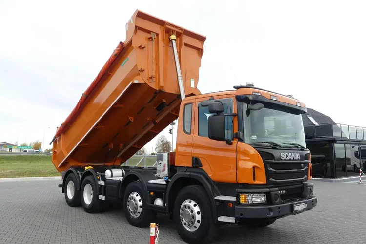 Scania P410 8x4 / WYWROTKA TYLNO ZSYPOWA / ALUFELGI / MANUAL / zdjęcie 4