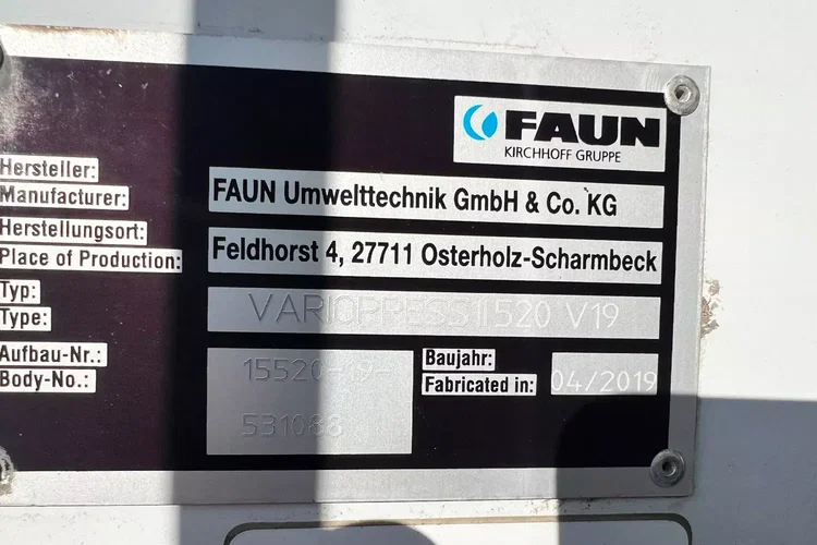 Mercedes AROCS 2536 eur6 FAUN VARIOPRSS520 zdjęcie 8