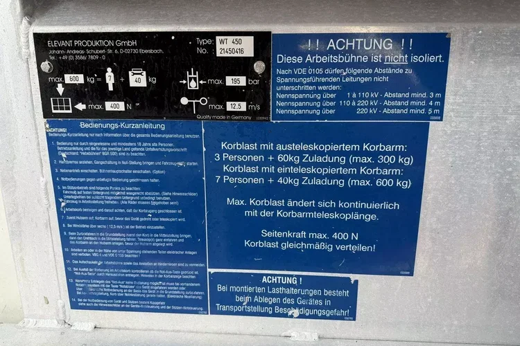 MAN TGM 18.280 Zwyżka WUMAG WT 450 Podnośnik Koszowy zdjęcie 19