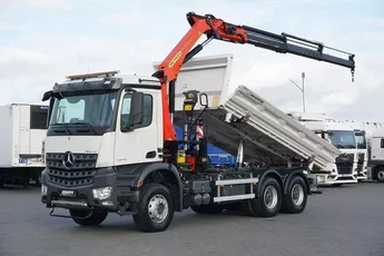 Mercedes AROCS / 2645 / E 6 / WYWROTKA + HDS / 6 X 4 / HYDROBURTA