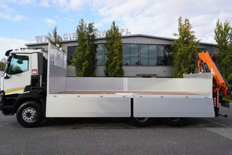 Renault C380 Comfort 6x4 / HDS Atlas 172.3E / Zasięg 12.3 m / Udźwig 6.1 t / Burtowy 17 EPAL zdjęcie 3