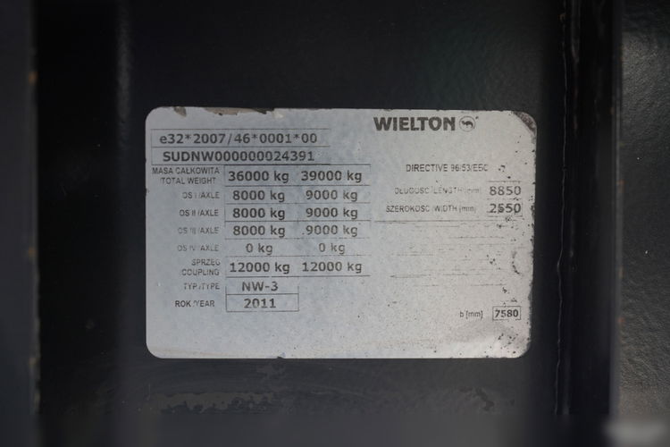 Wielton / WYWROTKA / 24 M3 /  ALUMINIOWA / OŚ PODNOSZONA / OSIE SAF / PO KONTRAKCIE SERWISOWYM zdjęcie 22