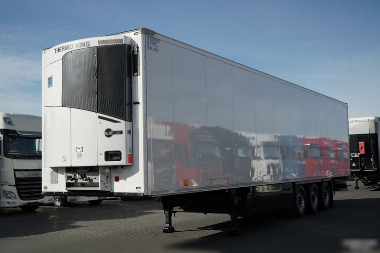 SCHMITZ / CHŁODNIA / THERMO KING SLX 400 / HAKÓWKA / OŚ PODNOSZONA / KOSZ NA PALETY zdjęcie 2