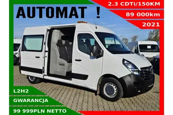 Opel movano L2H2 99999zł Netto Brygadówka 7 osób 2.3 CDTi/150KM