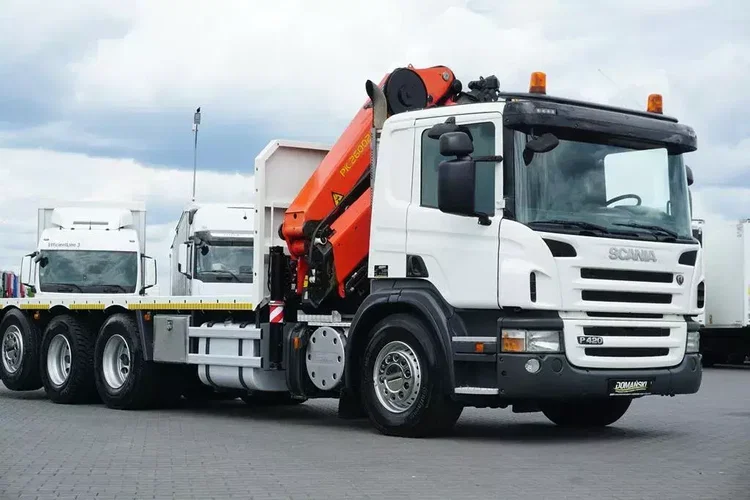 Scania / P 420 / 8 X 4 / TRIDEM / SKRZYNIOWY + HDS / PALFINGER PK 26002 / WYS. 12 M / DŁ. 8 M zdjęcie 37