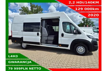 Peugeot boxer L4H3 79999zł NETTO Brygadówka 6 osób 2.2HDi/140KM