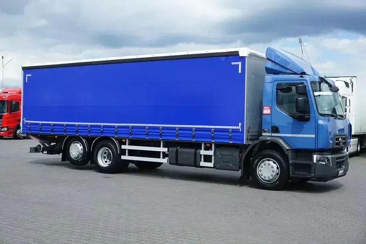 Renault / D 320 / EURO 6 / FIRANKA + WINDA / 21 PALET / ŁAD. 16 530 KG zdjęcie 4