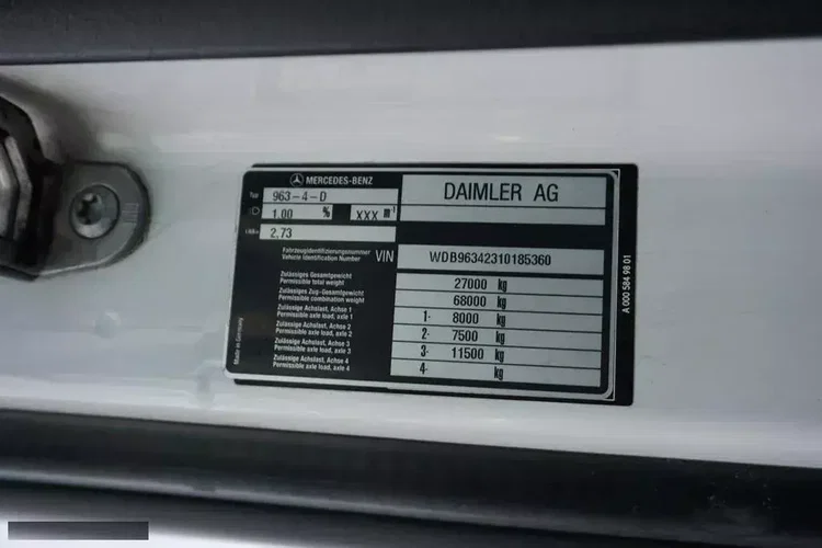 Mercedes ACTROS / 2546 / EURO 6 / ACC / PUSHER / DMC 68 000 KG zdjęcie 11