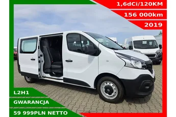 Renault Trafic Long 59999zł NETTO Brygadówka 6 osób 1.6dCi/120KM