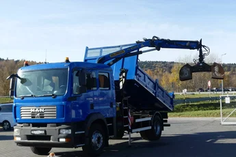 MAN TGM 18.240 / WYWROTKA + HDS / ŁYŻKA / DOKA / DŹWIG /