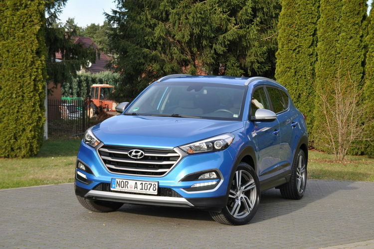 Hyundai Tucson 1.6T(177KM) 99tyś.km Led Navi Kamera Reling Welur I Wł BLS Alu19"ASO zdjęcie 9