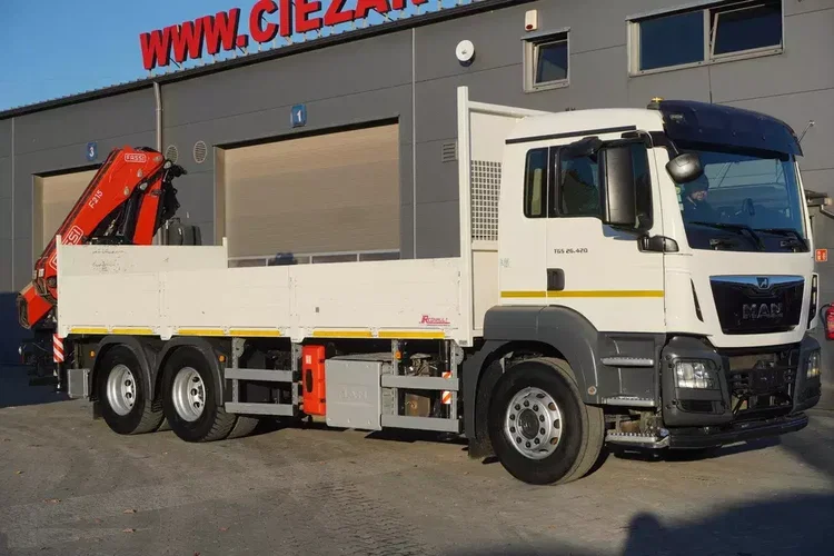 MAN TGS 26.420 E6 6x4 / HDS Fassi F215A / 360 MTH / 5.6 t udźwig / 12.7 m zasięg / 120 tys. km zdjęcie 2