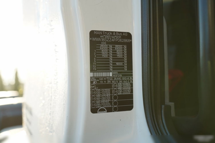 MAN TGS 26.440 / HAKOWIEC / MARREL AL TAM 20U  / 20 T / 6x2 / OŚ SKRĘTNA PODNOSOZNA / OPONY 100% / EURO 6 zdjęcie 52