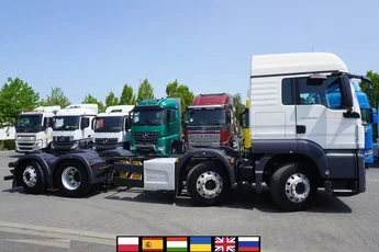 MAN TGS 35.420 8×2 / Rama 6.4 m / 3 osie skrętne