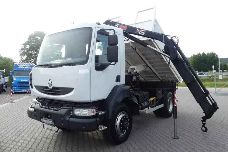 Renault MIDLUM 180 4x4 / WYWROTKA + HDS HIAB SKŁADANY W Z / zdjęcie 1