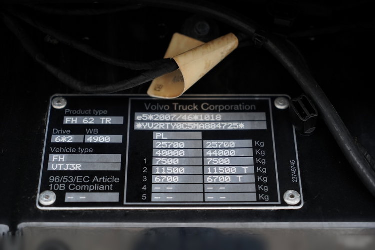 Volvo FH 460 / 6x2 / FIRANKA- 7.7 m / DACH PODNOSZONY / I-SAVE / KLIMA POSTOJOWA / OŚ PODNOSZONA SKRĘTNA / zdjęcie 45