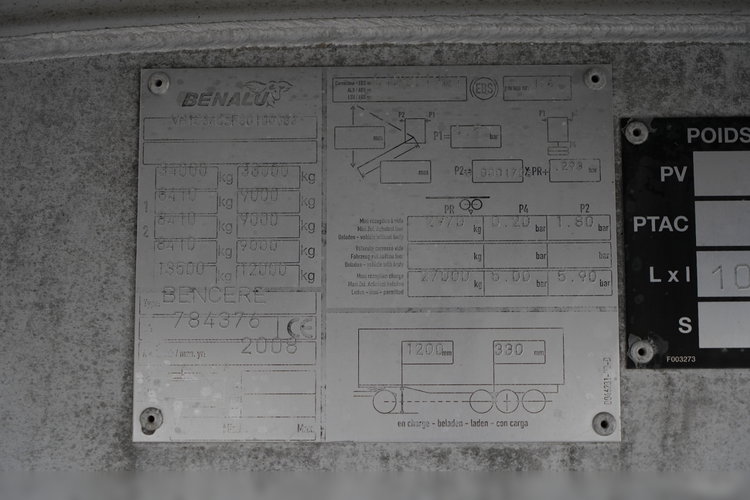 BENALU / WYWROTKA 45 M3 / CAŁA ALUMINIOWA / WAGA: 5 700 KG / KLAPO-DRZWI  zdjęcie 19