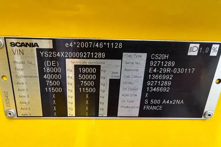 Scania S500 z Niemiec kontrakt ASO Scania 2020 bez EGR zdjęcie 37