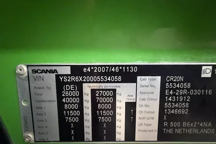 Scania R500 6x2/4 oś podnoszona i skrętna z Niemiec serwisowana kontrakt ASO zdjęcie 31