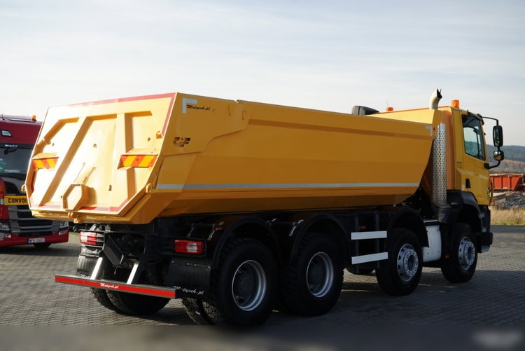 MAN DAF CF 85.410 / 8x4 / WYWROTKA TYLNOZSYPOWA  / HYDROKLAPA  / OPONY 100% / UAL / EURO 6  zdjęcie 10