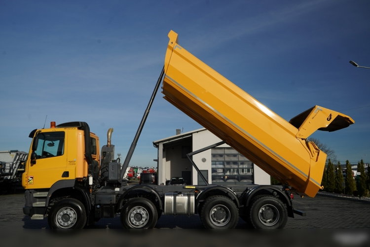 MAN DAF CF 85.410 / 8x4 / WYWROTKA TYLNOZSYPOWA  / HYDROKLAPA  / OPONY 100% / UAL / EURO 6  zdjęcie 3