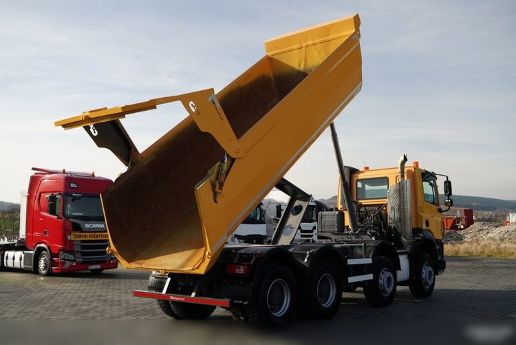 MAN DAF CF 85.410 / 8x4 / WYWROTKA TYLNOZSYPOWA  / HYDROKLAPA  / OPONY 100% / UAL / EURO 6  zdjęcie 5