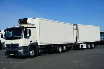 Mercedes ACTROS / 2540 / ACC / E 6 / ZESTAW PRZEJAZDOWY / CHŁODNIA + WINDA / 38 PALET