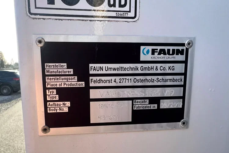 Mercedes AROCS 1833 L FAUN VARIOPRSS 520 V19 zdjęcie 26