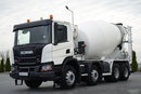 Scania P 410 / 8x4 / BETONOMIESZARKA / GRUSZKA / PUTZMEISTER / 9m3 / AUTOMAT / SKÓRY zdjęcie 1