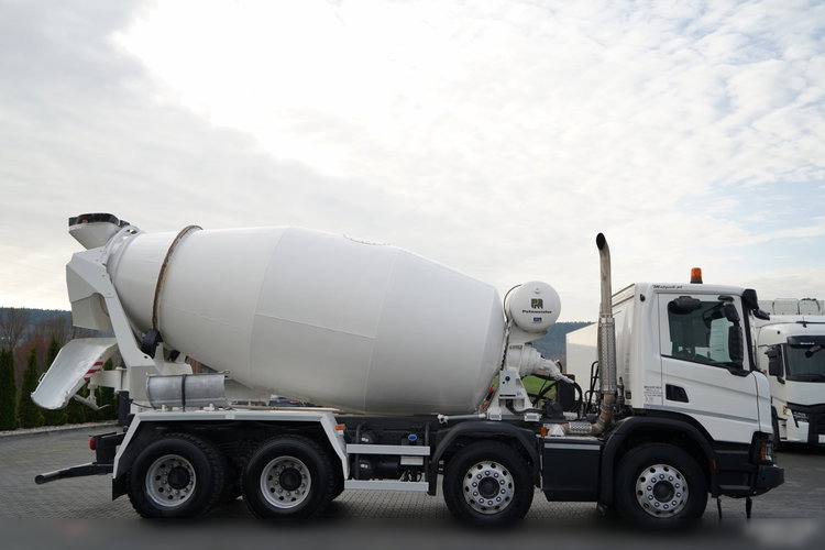 Scania P 410 / 8x4 / BETONOMIESZARKA / GRUSZKA / PUTZMEISTER / 9m3 / AUTOMAT / SKÓRY zdjęcie 6