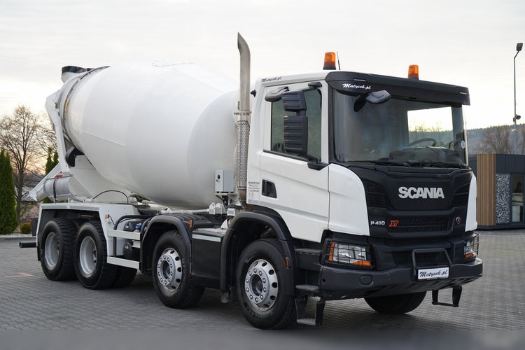 Scania P 410 / 8x4 / BETONOMIESZARKA / GRUSZKA / PUTZMEISTER / 9m3 / AUTOMAT / SKÓRY zdjęcie 8