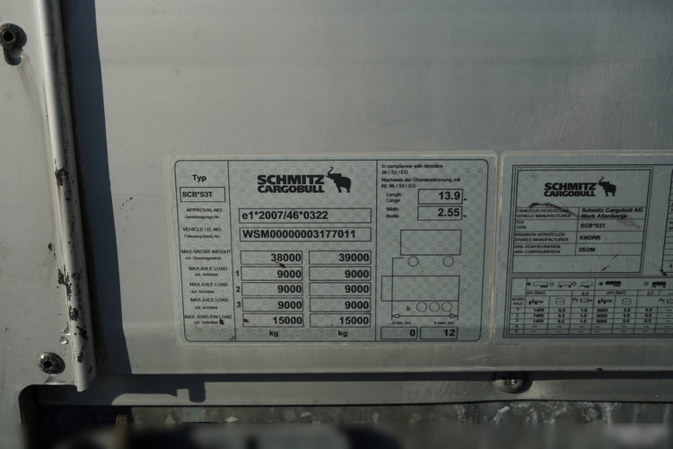 Schmitz -CARGOBULL / FIRANKA / STANDARD / 2 OSIE PODNOSZONE zdjęcie 27
