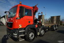 MAN TGS 35.360 / 8x2-4 / LAWETA + HDS HIAB 166 E-2 / 4 OSIOWY / NAJAZDY HYDRAULICZNE / WCIĄGARKA / POMOC DROGOWA / opony 100% zdjęcie 11
