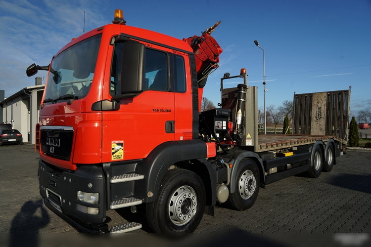 MAN TGS 35.360 / 8x2-4 / LAWETA + HDS HIAB 166 E-2 / 4 OSIOWY / NAJAZDY HYDRAULICZNE / WCIĄGARKA / POMOC DROGOWA / opony 100% zdjęcie 11