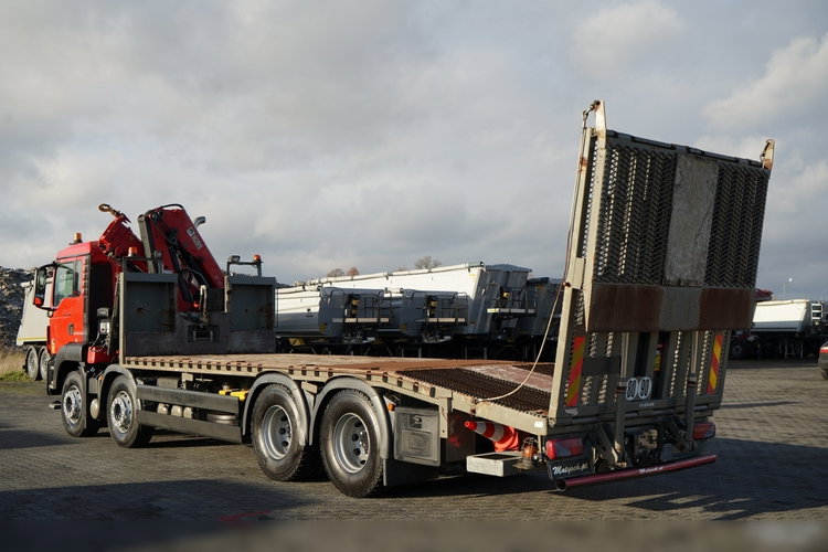 MAN TGS 35.360 / 8x2-4 / LAWETA + HDS HIAB 166 E-2 / 4 OSIOWY / NAJAZDY HYDRAULICZNE / WCIĄGARKA / POMOC DROGOWA / opony 100% zdjęcie 13