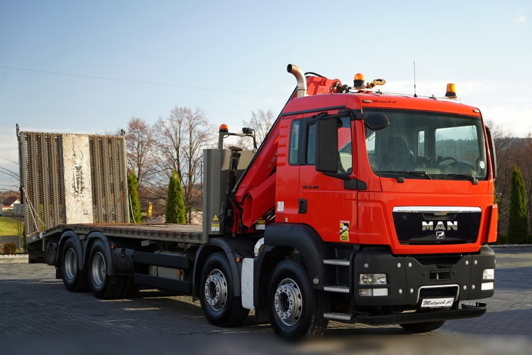 MAN TGS 35.360 / 8x2-4 / LAWETA + HDS HIAB 166 E-2 / 4 OSIOWY / NAJAZDY HYDRAULICZNE / WCIĄGARKA / POMOC DROGOWA / opony 100% zdjęcie 16