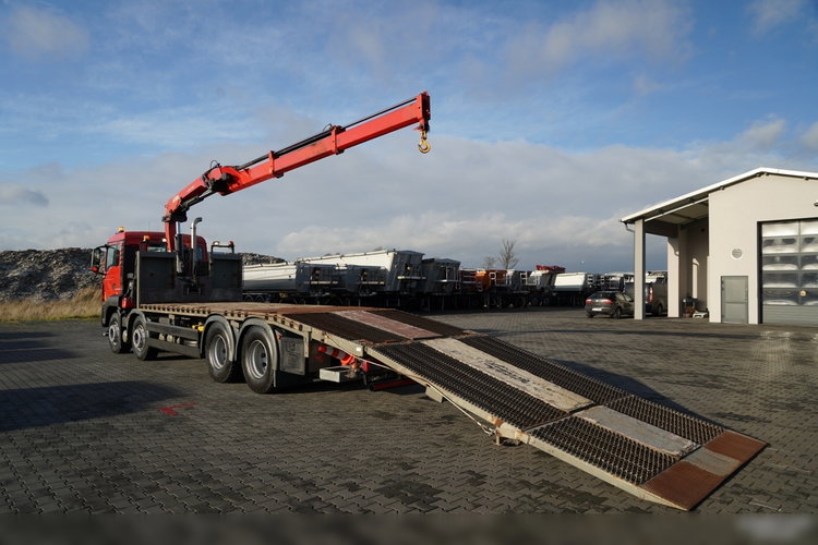 MAN TGS 35.360 / 8x2-4 / LAWETA + HDS HIAB 166 E-2 / 4 OSIOWY / NAJAZDY HYDRAULICZNE / WCIĄGARKA / POMOC DROGOWA / opony 100% zdjęcie 4