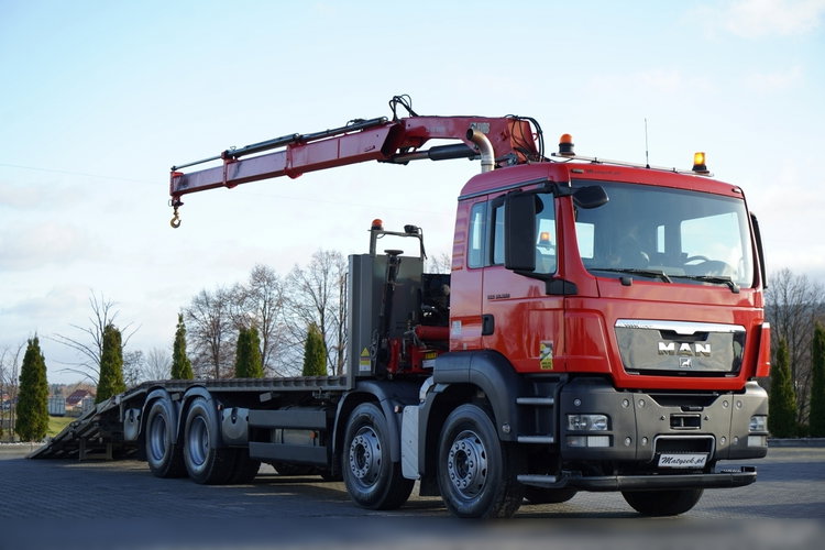 MAN TGS 35.360 / 8x2-4 / LAWETA + HDS HIAB 166 E-2 / 4 OSIOWY / NAJAZDY HYDRAULICZNE / WCIĄGARKA / POMOC DROGOWA / opony 100% zdjęcie 7