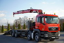 MAN TGS 35.360 / 8x2-4 / LAWETA + HDS HIAB 166 E-2 / 4 OSIOWY / NAJAZDY HYDRAULICZNE / WCIĄGARKA / POMOC DROGOWA / opony 100% zdjęcie 8