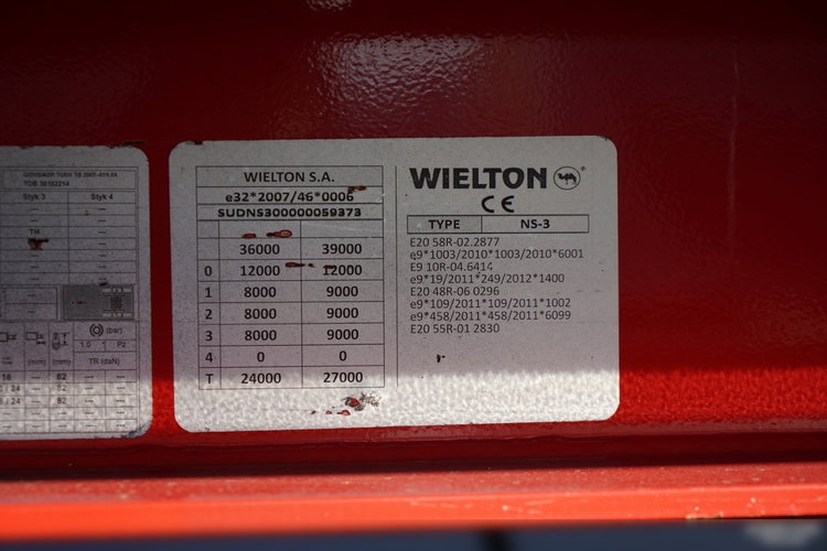 Wielton / FIRANKA STANDARD / MULDA DO STALI - 9 M / OŚ PODNOSZONA / SAF / MAŁO UŻYWANA  zdjęcie 27