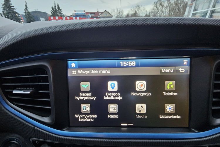 Hyundai IONIQ Hybryda, martwe pole, automatyczne parkowanie , grzane fotele i kierown zdjęcie 31