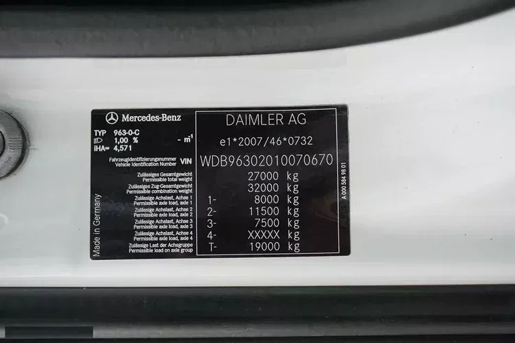 Mercedes ANTOS / 2535 / EURO 6 / CHŁODNIA + WINDA / 23 PALETY / OŚ SKRĘTNA zdjęcie 10
