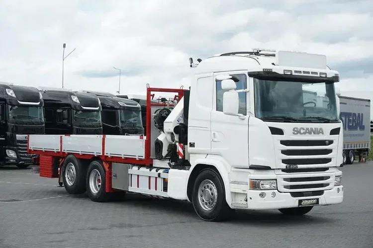 Scania G 490 / 6 X 2 / SKRZYNIOWY + HDS / HMF 3220 K7 / WYSIĘG 18.9 M zdjęcie 3
