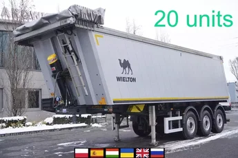 Wielton NW-3 / waga 6.2 t / poj. 38m3 / elek. dach / Teflon / 20 naczep r.2022