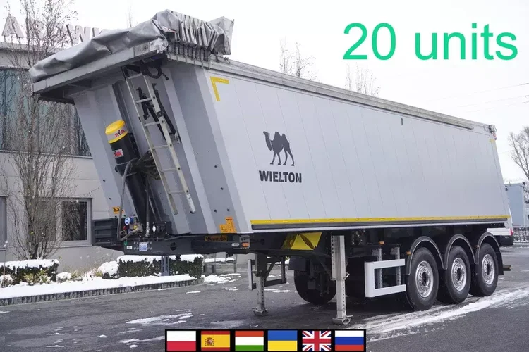 Wielton NW-3 / waga 6.2 t / poj. 38m3 / elek. dach / Teflon / 20 naczep r.2022 zdjęcie 1